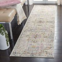 Mistana Bazzinotti Beige Rug Grey Runner 66 x 244cm