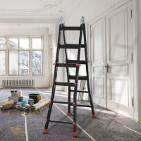 Symple Stuff Ringles 4.01m Aluminum Multi-Position Ladder black/gray 401.0 H x 50.0 W x 131.5 D cm