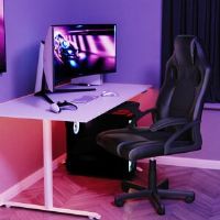 Inbox Zero Desk Chair Black 114cm H X 51cm W X 48cm D