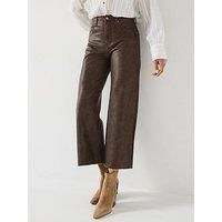 Free People Misha Vegan Coated Pant - Dark Brown