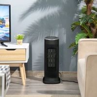 Belfry Heating Dodd 2,000 Watt Electric Fan Tower Heater with Digital Display Black 41.5cm H X 16.5cm W X 16.5cm D