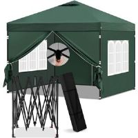 Dakota Fields Gazebo 3 X 3 M, Folding Gazebo With Side Walls, Waterproof, Stable, Winterproof, Outdoor Garden Gazebo, Party Tent, Garden Tent, Height Adjustable, Uv Green 300cm W X 300cm D X 270cm H