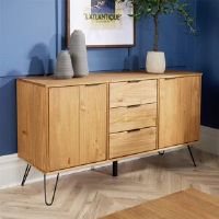 Mercury Dufresne Casual Living Medium Sideboard With 2 Doors And 3 Drawers Brown 74cm H X 131cm W X 43cm D