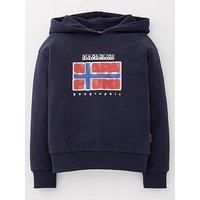 Napapijri Kids Sella Graphic Overhead Hoodie - Navy - Blue
