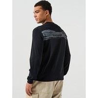 Napapijri Men'S Back Graphic Long Sleeve T-Shirt - Black