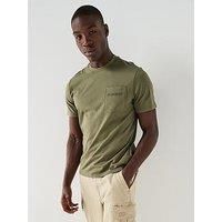 Napapijri Fanes Pocket T-Shirt, Tea Leaf Green, Casual Wear (UK, Alpha, XL, Regular, Regular, Tea Leaf)
