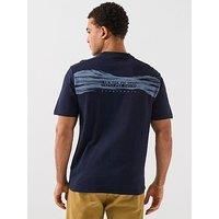 Napapijri Men'S Back Graphic T-Shirt - Blue