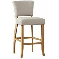Modern Linen Bar Stools Set of 2 with Durable Wood Construction