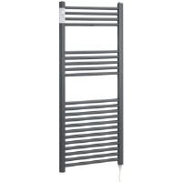 Belfry Heating Gagne Straight Towel Rail Heated Towel Rails Smoke Grey 120" H x 50" W x 3" D