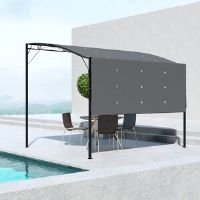 Dakota Fields Pergola Gazebo Grey 300cm W X 250cm D X 250cm H