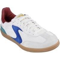 Skechers Women/'s Hotshot for The Win Sneaker, Light Gray Leather/Multi Trim, 4 UK