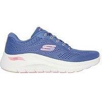 Skechers Women/'s Arch FIT 2.0 Big League Sneaker, Blue, 6 UK