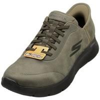 Skechers Slip-ins Go Walk Flex Mens Fashion Trainers in Olive - 10 UK