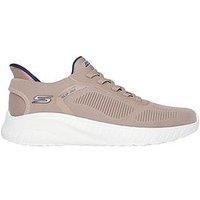 Skechers Men/'s Hands Free Slip-ins Squad Chaos-Solid Step Sneaker, Taupe, 7 UK