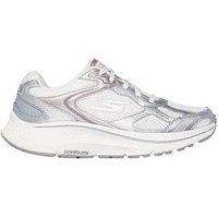 Skechers Go Run Consistent 2.0 Silver Metallic Leather Trainer - White