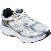 Skechers Women/'s Go Run Consistent 2.0 Volt Sneaker, White Leather/Silver Trim, 7 UK