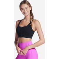 Debenhams Women's Skechers Goflex Joy Zip Front Bra Bold Black | Size: Large
