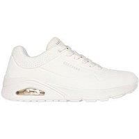 Skechers Women/'s Uno Stand On Air Trainers, White Wwht, 8 UK