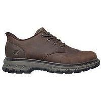 Skechers Lockett- Gustav Slip- Ins Bungee Lace Up Shoe-Dark Brown