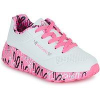 Skechers  JGOLDCROWN: UNO LITE - LOVELY LUV  girls's Children's Shoes (Trainers) in White