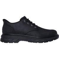 Skechers Men's Lockett Round Toe Bungee Lace Leather Slip-Ins Black | Size: 8