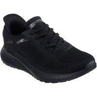 Skechers Women/'s Bobs Squad Chaos Current Muse Sneaker, Black Textile, 7 UK