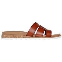 Skechers Women/'s Desert KISS Low Peak Look Slide Sandal, Chestnut, 3 UK
