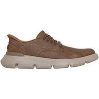 Skechers Garza Duran Leather Men's Taupe Trainers