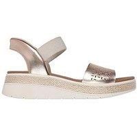 Skechers Bobs Sun Ray Slip-Ins Perforated Sandal - Rose Gold