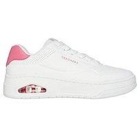 Skechers Uno Court Fast Break Lace-Up Trainer - White