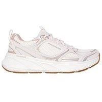 Skechers Edgeride Silver Eclipse | Pink | Womens Cushioned Slip On Trainers