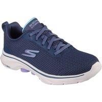 Skechers Athletic Mesh Lace Up Slip On Runners Womens Navy/White 5 UK
