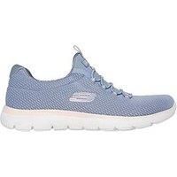SKECHERS Women/'s Summits Shoes, Light Blue Multi, 4 UK