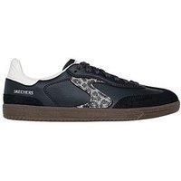Skechers Women/'s Hotshot Shimmering Spots Sneaker, Black, 8 UK