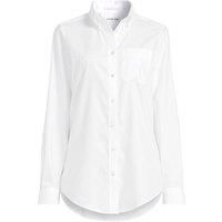 Lands' End Women's Non-Iron Boyfriend Fit Oxford Shirt in White | Size: 14-16