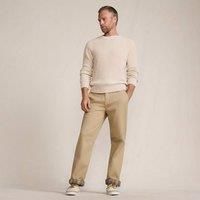 Lands' End Men's Flannel Lined Chino Trousers in Khaki | Size: 34XL