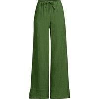 Wide Leg Pull-on Crinkle Trousers