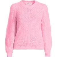 Eyelash Fuzzy Pointelle Puff Sleeve Sweater