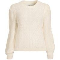 Eyelash Fuzzy Pointelle Puff Sleeve Sweater