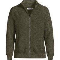 Lands' End Men's Drifter Plated Zip Cardigan in Green | Size: Medium