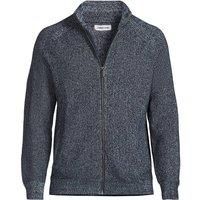 Lands' End Men's Drifter Plated Zip Cardigan in Navy | Size: Medium