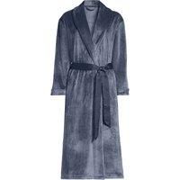 Lands' End Women's Plus Velvet Dressing Gown in Blue | Size: 16-18
