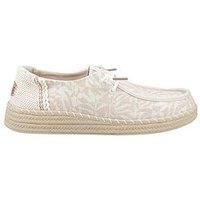 HEYDUDE - Wendy Espadrille Retro Palm, Women Slip-On shoes, Pale Pink/White, W5