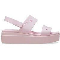 Crocs Women Sandal, Brooklyn 4U, Pink Milk, 5 UK Women
