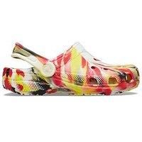 CROCS Classic Kids size 11 Glow Marbled Clogs