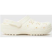Crocs Classic Floral Cut-Out Clog Chalk Size 4 UK Men/ 5 UK Women