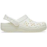 Crocs Classic Floral Cut-Out Clog Chalk Size 6 UK Men/ 7 UK Women