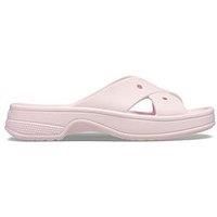 Crocs Cross Strap Slide Sandals in Pink
