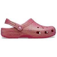 Crocs Unisex-Adult Classic Clog-Glitter, Dragon Fruit, 5 UK Men / 6 UK Women