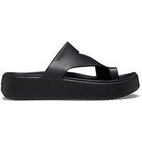 Crocs Women/'s Getaway Platform Toe Loop Sandal, Black, 3 UK